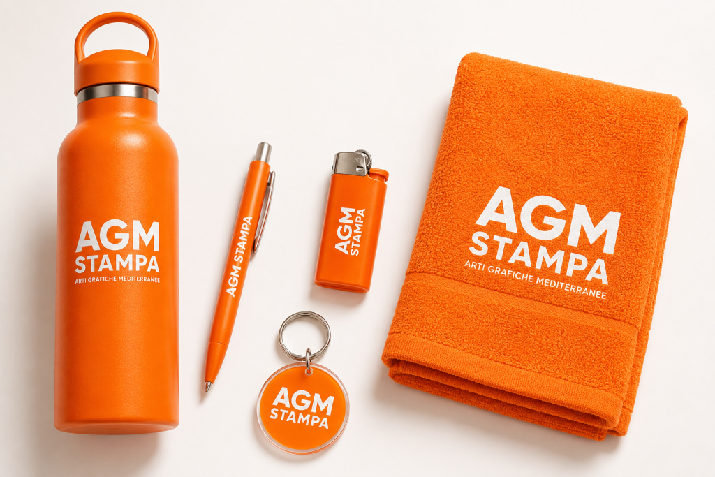 Gadget promozionali Progettiamo e realizziamo gadget personalizzati per eventi, fiere e promozioni: teli mare, teli palestra, borracce, accendini, portachiavi, penne e molti altri articoli richiesti dai nostri clienti. Ogni gadget diventa un veicolo di visibilità e un ricordo tangibile del tuo brand